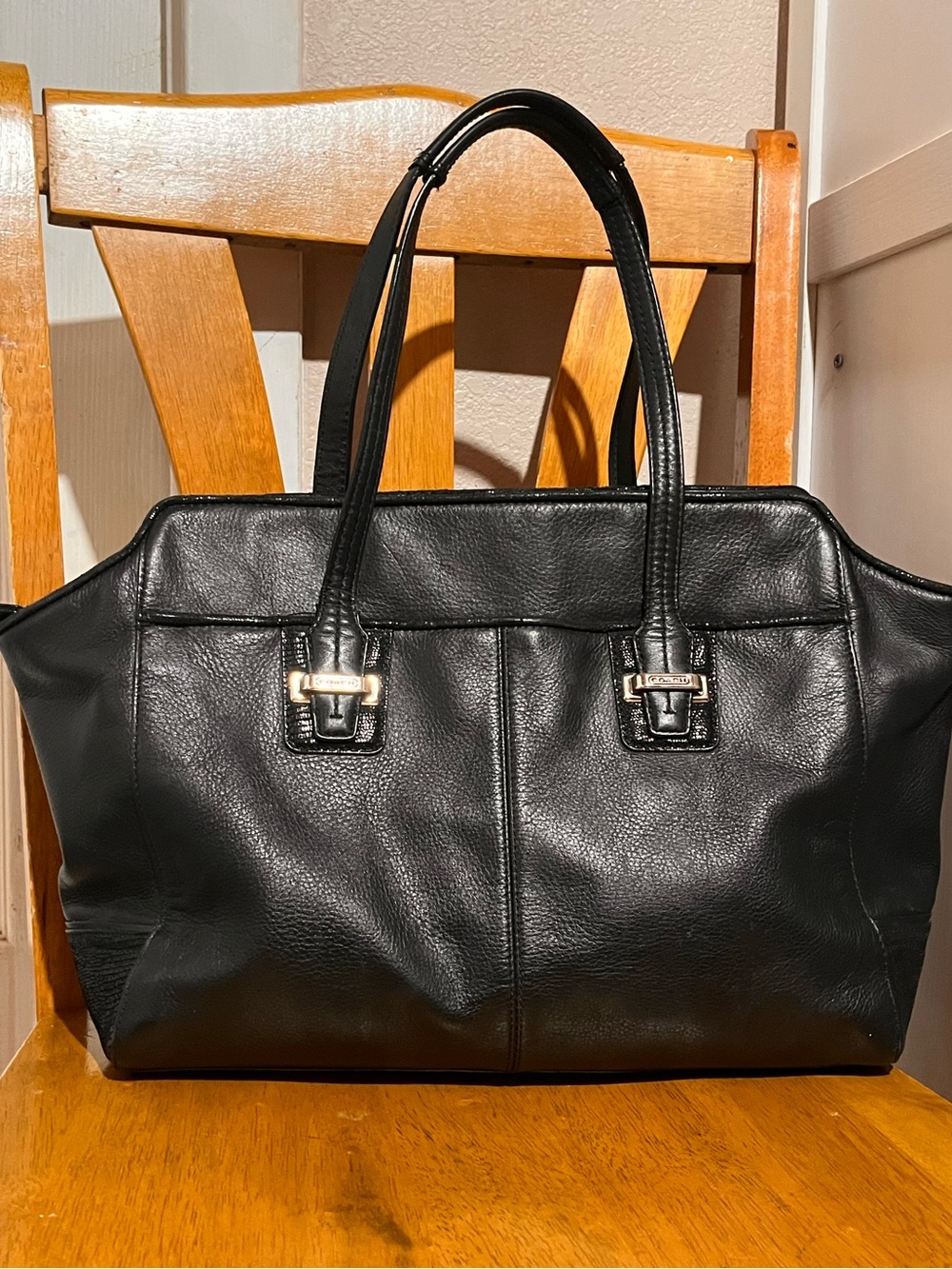 Coach Taylor Black Leather Tote 2013